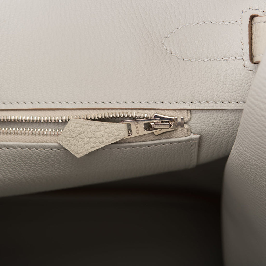 Hermes Birkin 35 Gris Perle Togo Palladium Hardware