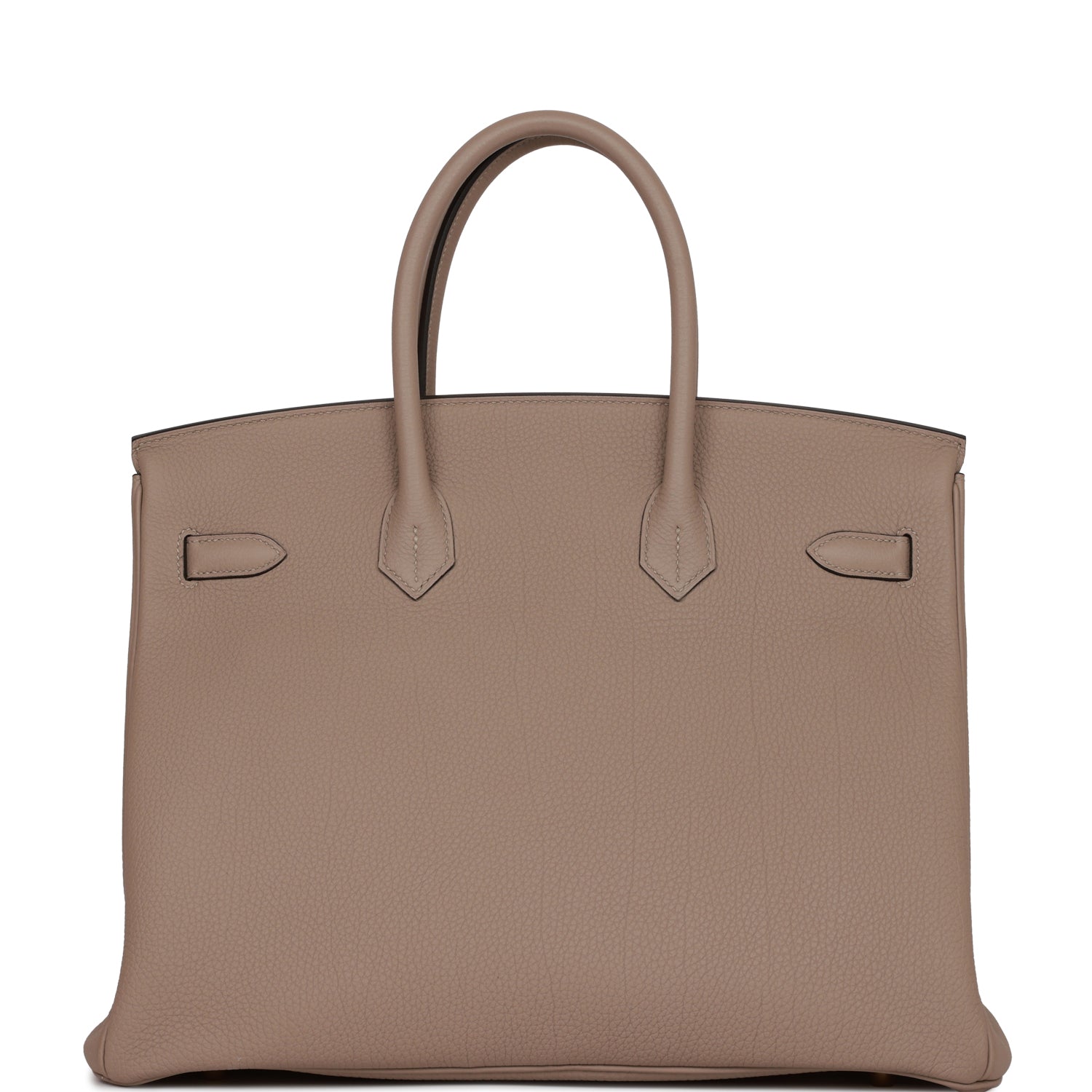 Pre-owned Hermes Birkin 35 Gris Tourterelle Togo Gold Hardware