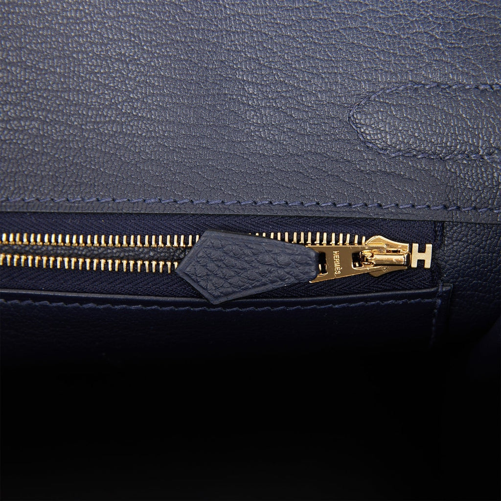Hermes Birkin 30 Bleu Nuit Togo Gold Hardware