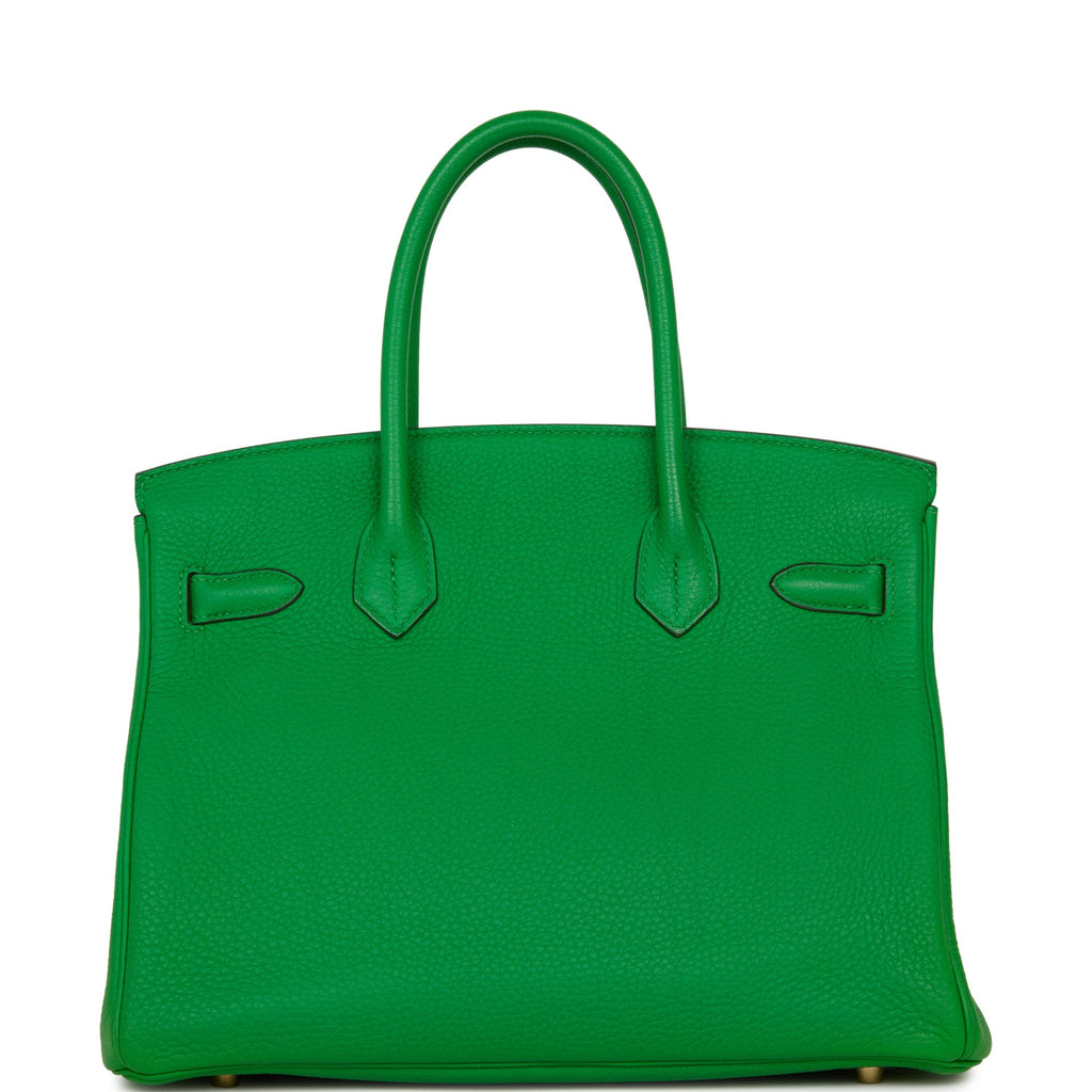 Pre-owned Hermes Birkin 30 Bambou Togo Gold Hardware
