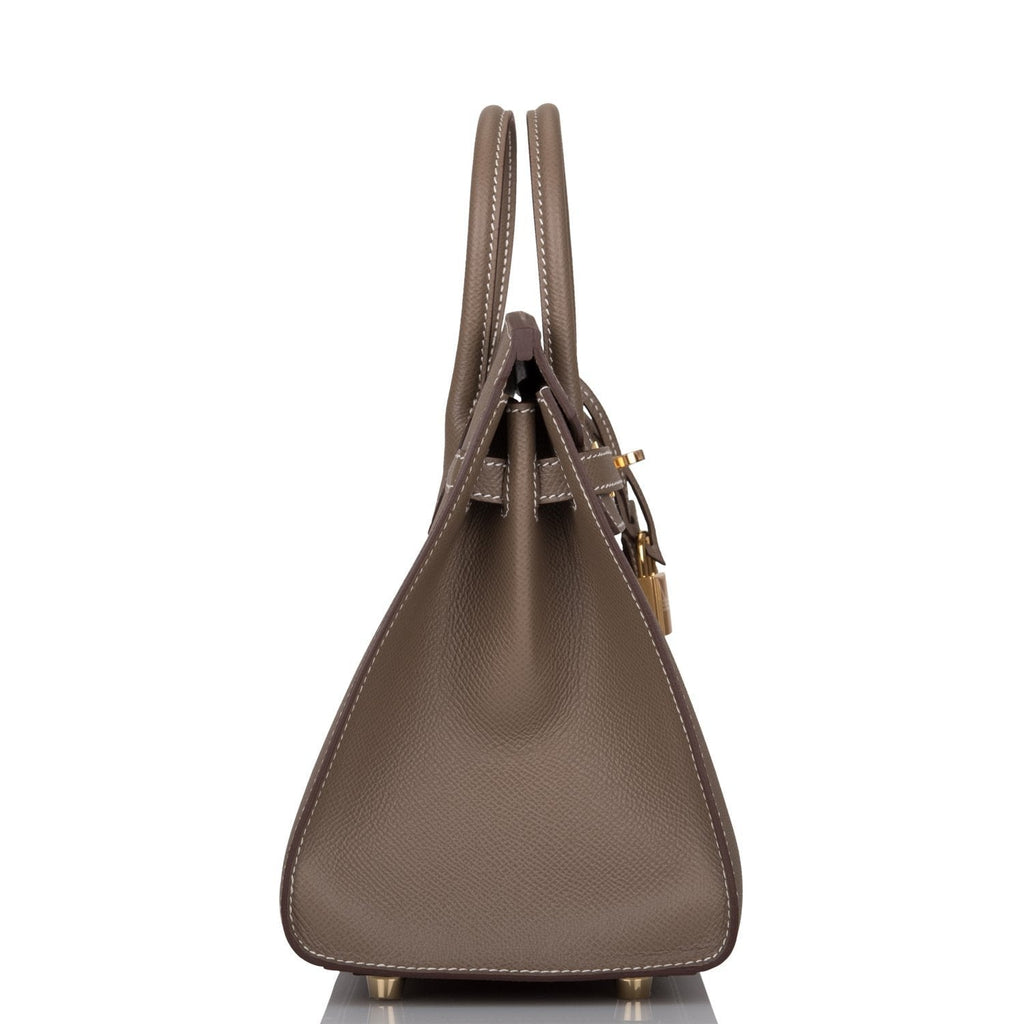 Hermes Birkin Sellier 25 Etoupe Epsom Gold Hardware