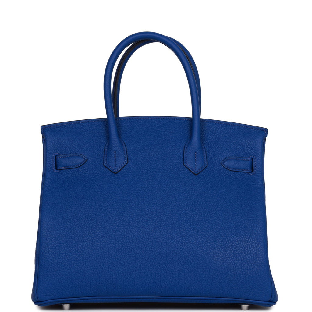 Hermes Birkin 30 Bleu Royal Togo Palladium Hardware