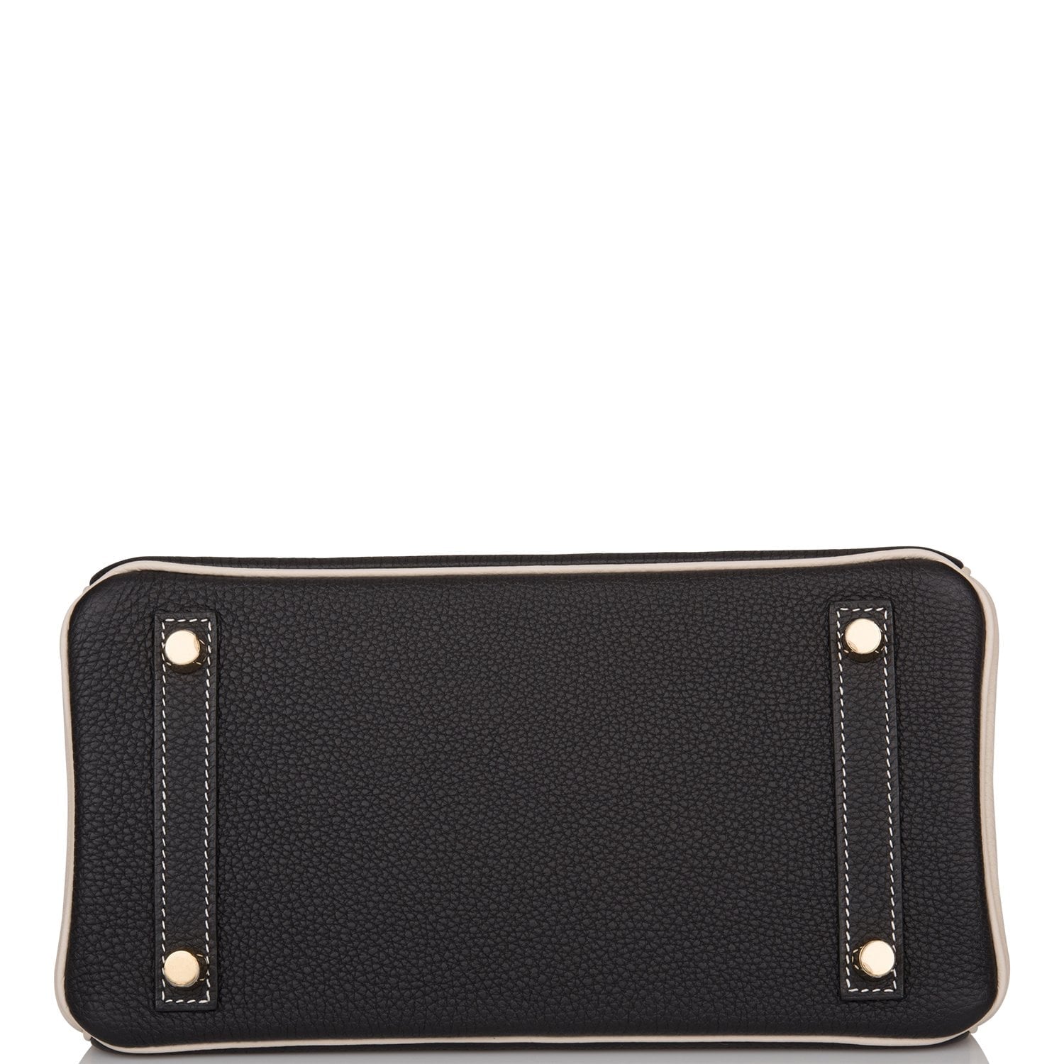 Hermes Special Order (HSS) Birkin 25 Black and Craie Togo Brushed Gold Hardware