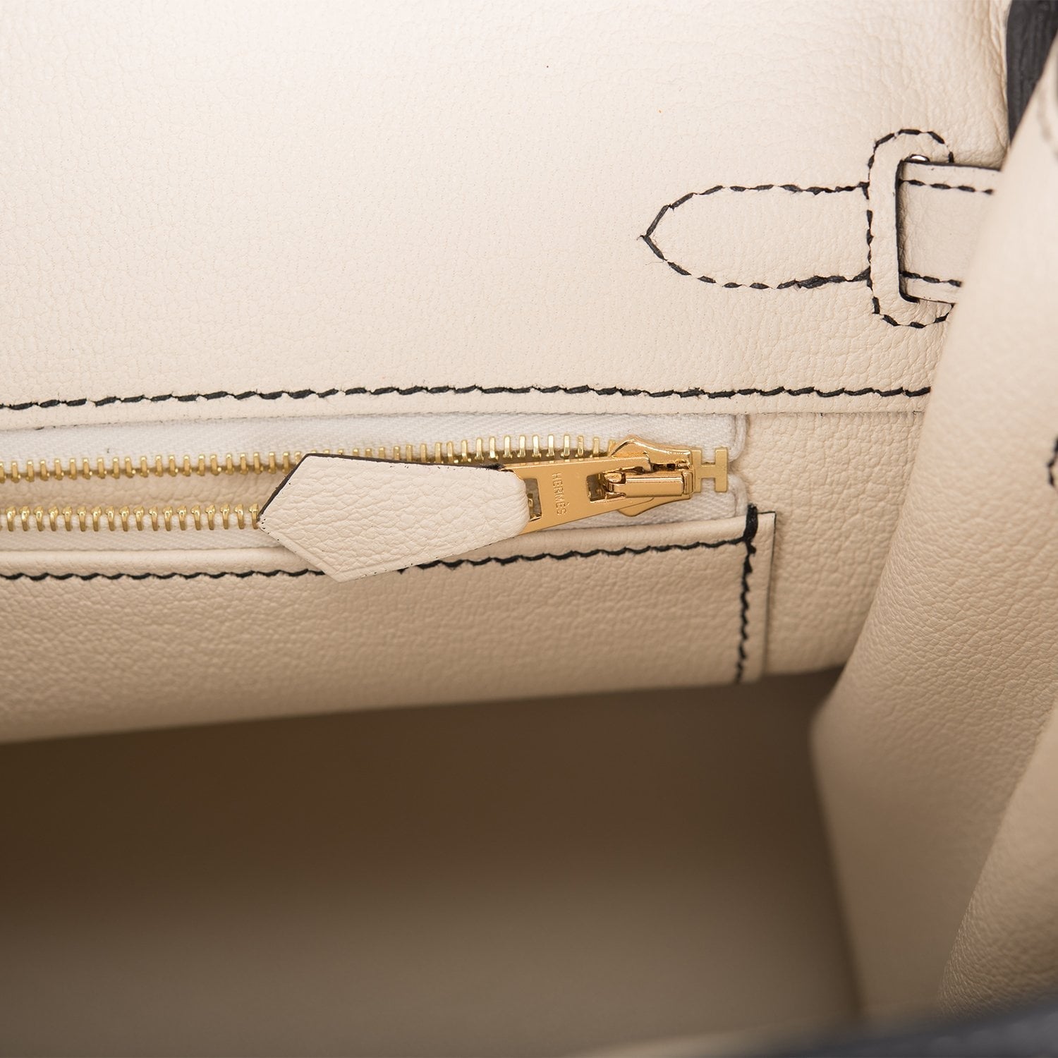 Hermes Special Order (HSS) Birkin 25 Black and Craie Togo Brushed Gold Hardware