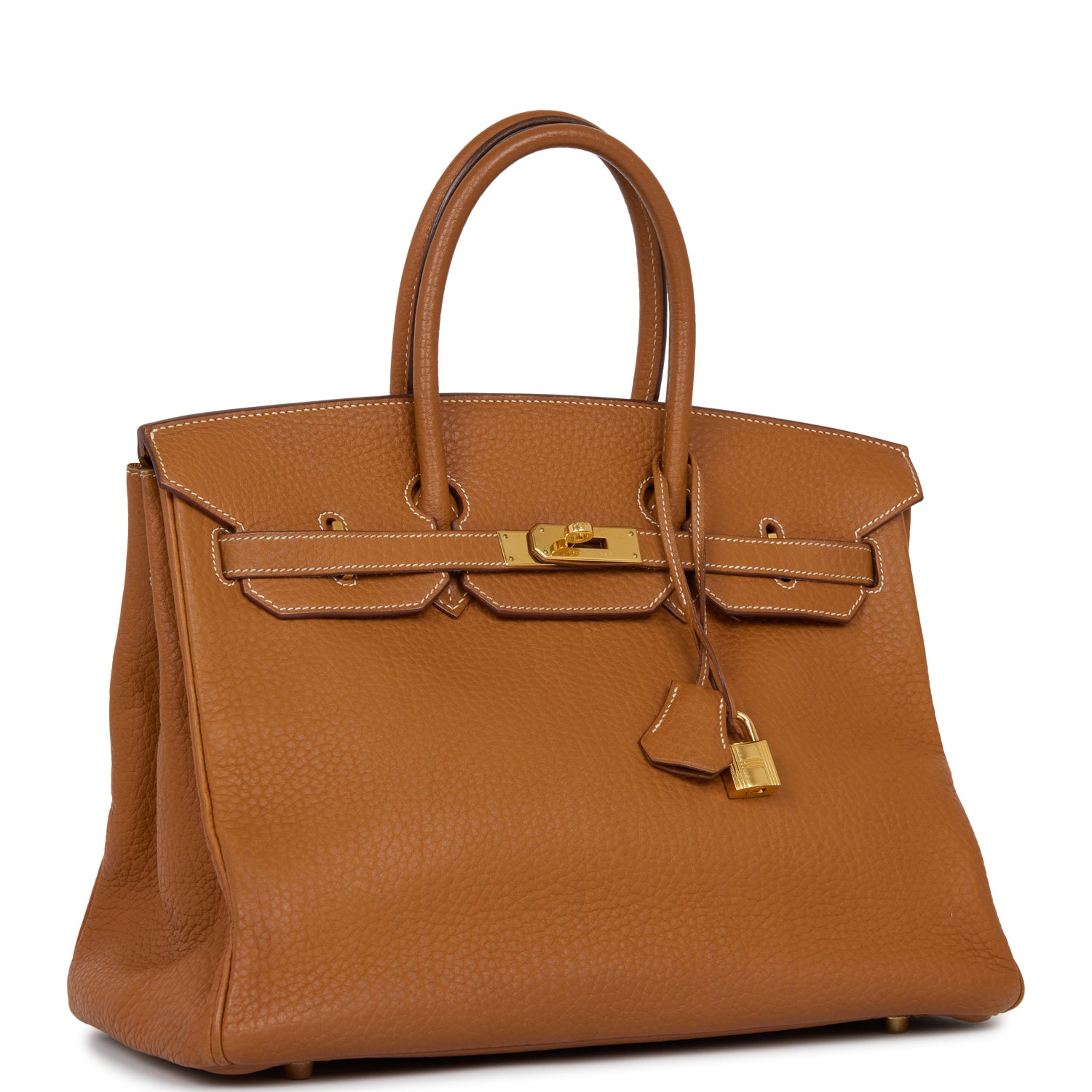 Pre-owned Hermes Birkin 35 Gold Togo Gold Hardware