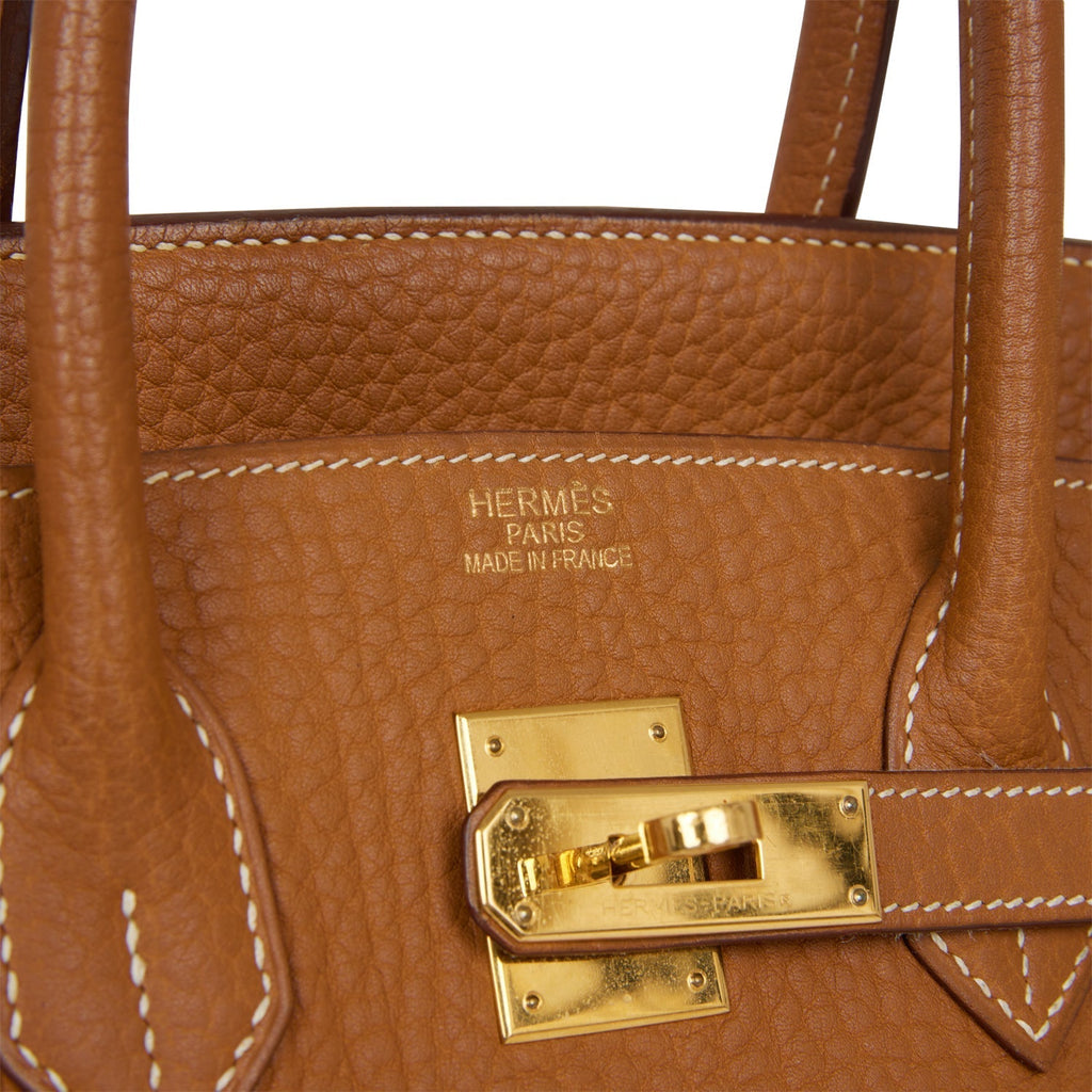 Pre-owned Hermes Birkin 35 Gold Togo Gold Hardware