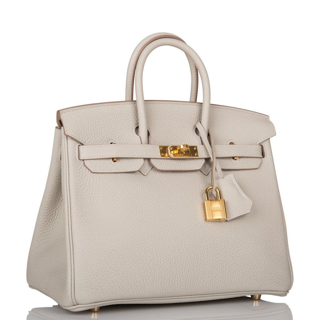 Hermes Birkin 25 Gris Perle Togo Gold Hardware