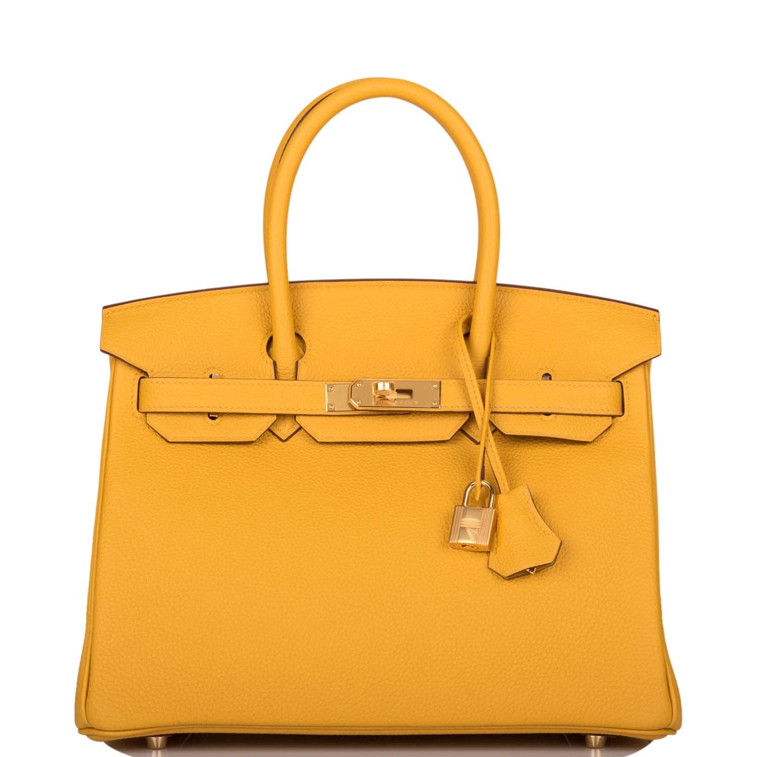 Hermes Birkin 30 Jaune Ambre Togo Gold Hardware