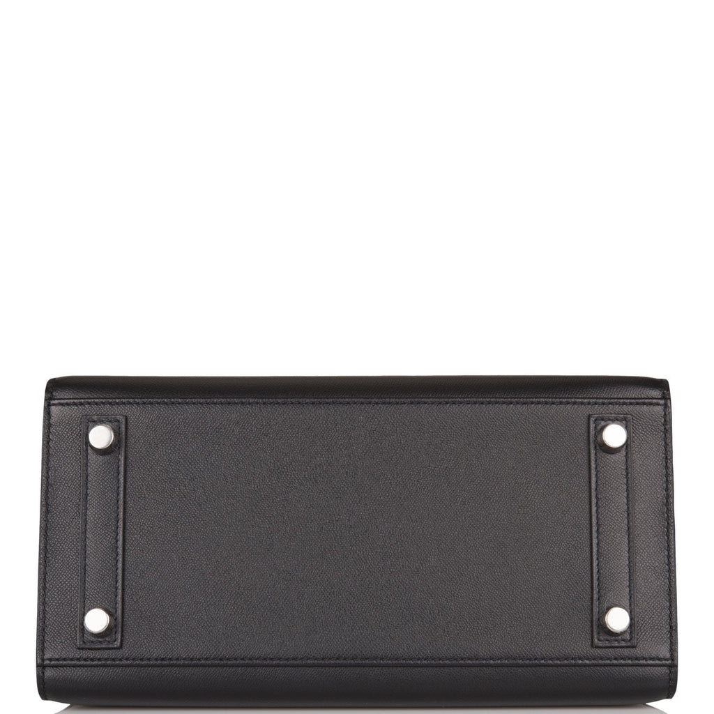 Hermes Birkin Sellier 25 Black Veau Madame Palladium Hardware