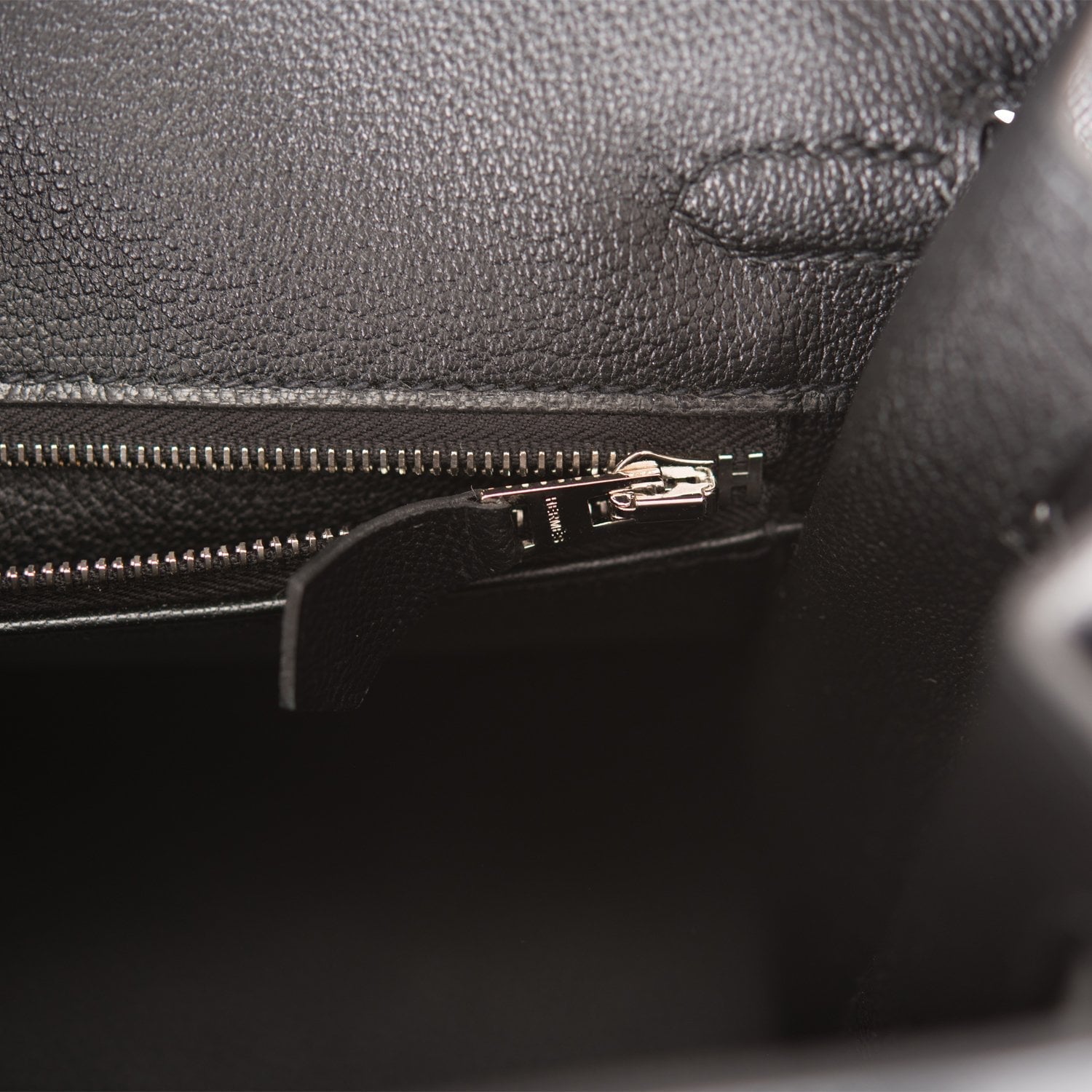 Hermes Birkin Sellier 25 Black Veau Madame Palladium Hardware
