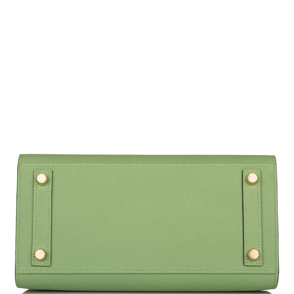 Hermes Birkin Sellier 25 Vert Criquet Epsom Gold Hardware