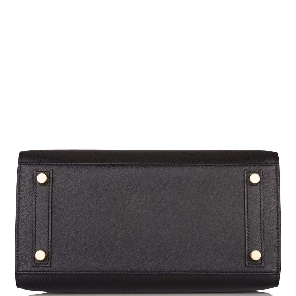 Hermes Birkin Sellier 25 Black Veau Madame Gold Hardware
