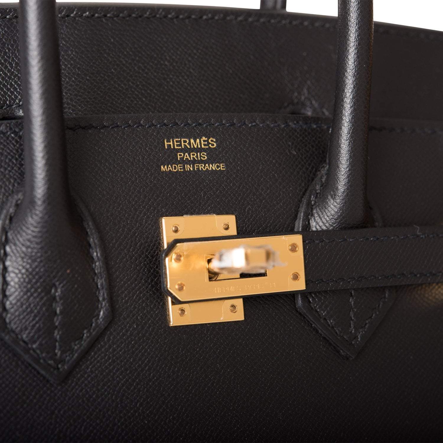 Hermes Birkin Sellier 25 Black Veau Madame Gold Hardware