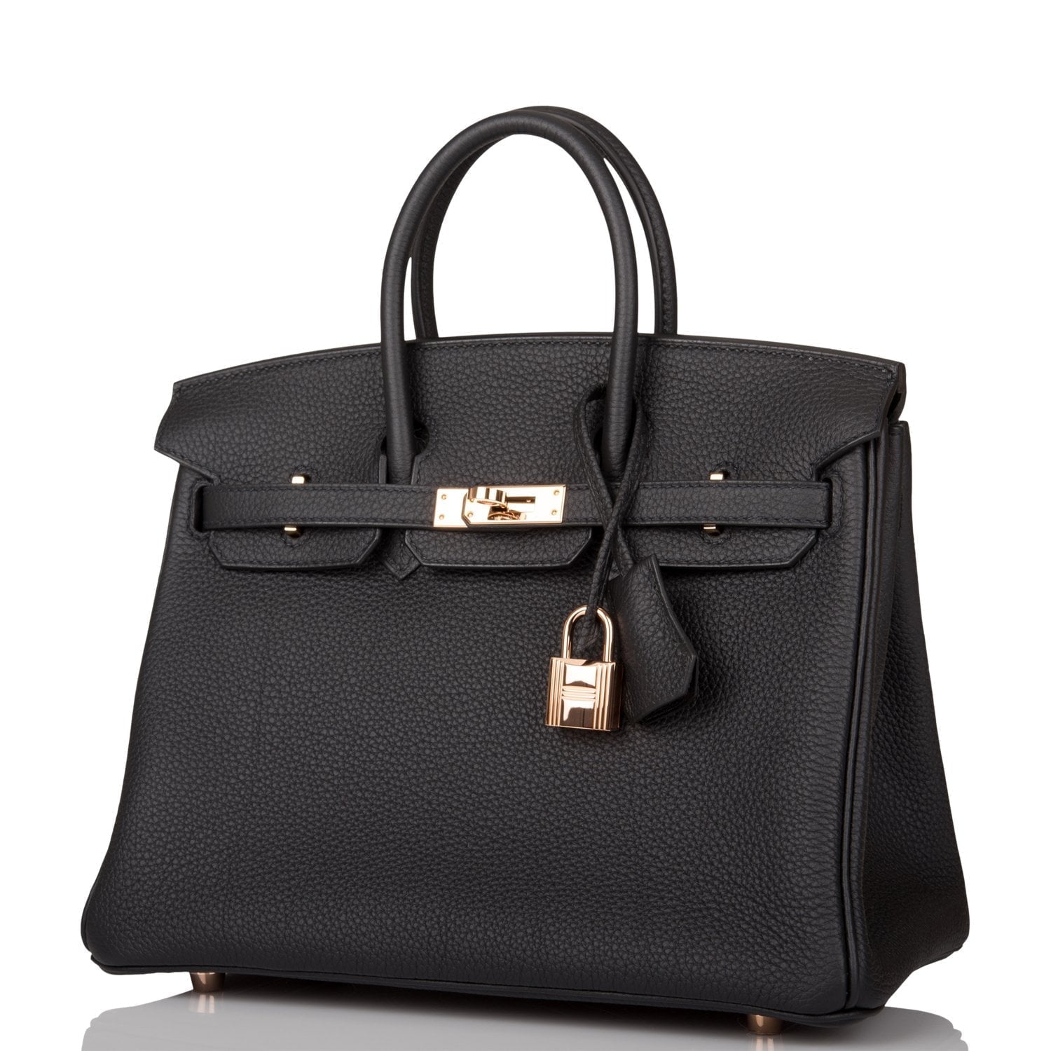Hermes Birkin 25 Black Togo Rose Gold Hardware