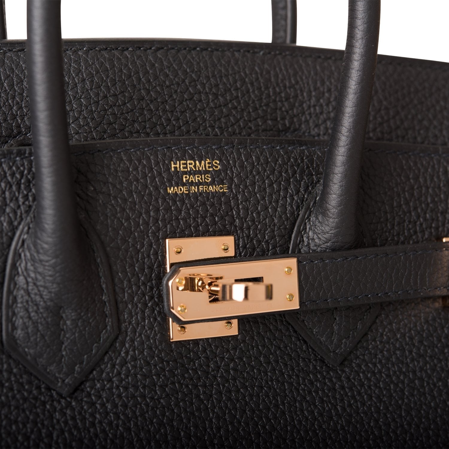 Hermes Birkin 25 Black Togo Rose Gold Hardware
