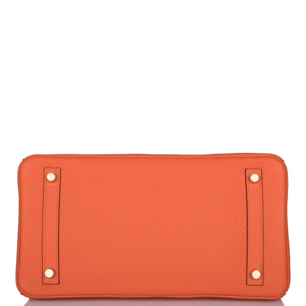 Hermes Birkin 30 Feu Clemence Gold Hardware
