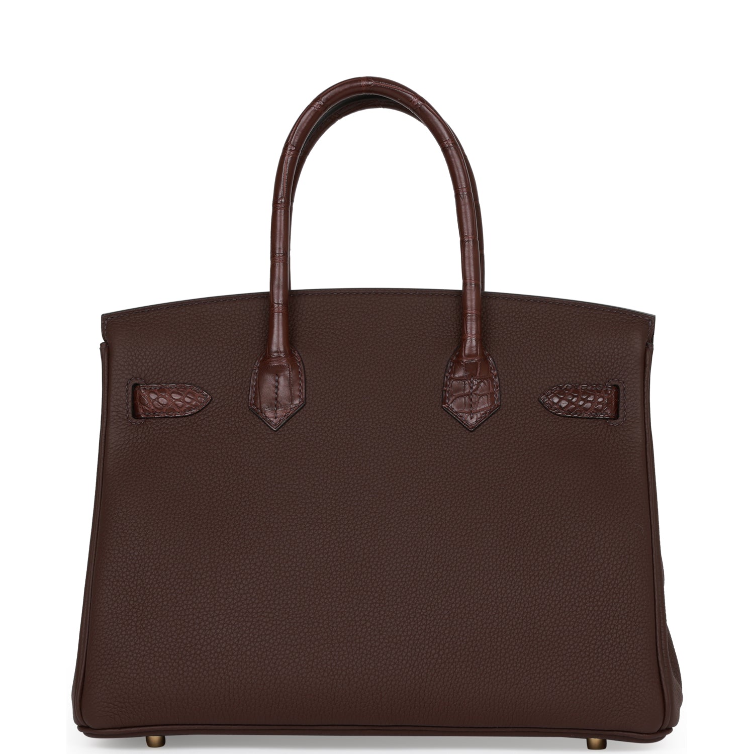Hermes Birkin 30 Rouge Sellier Matte Alligator and Togo Touch Gold Hardware