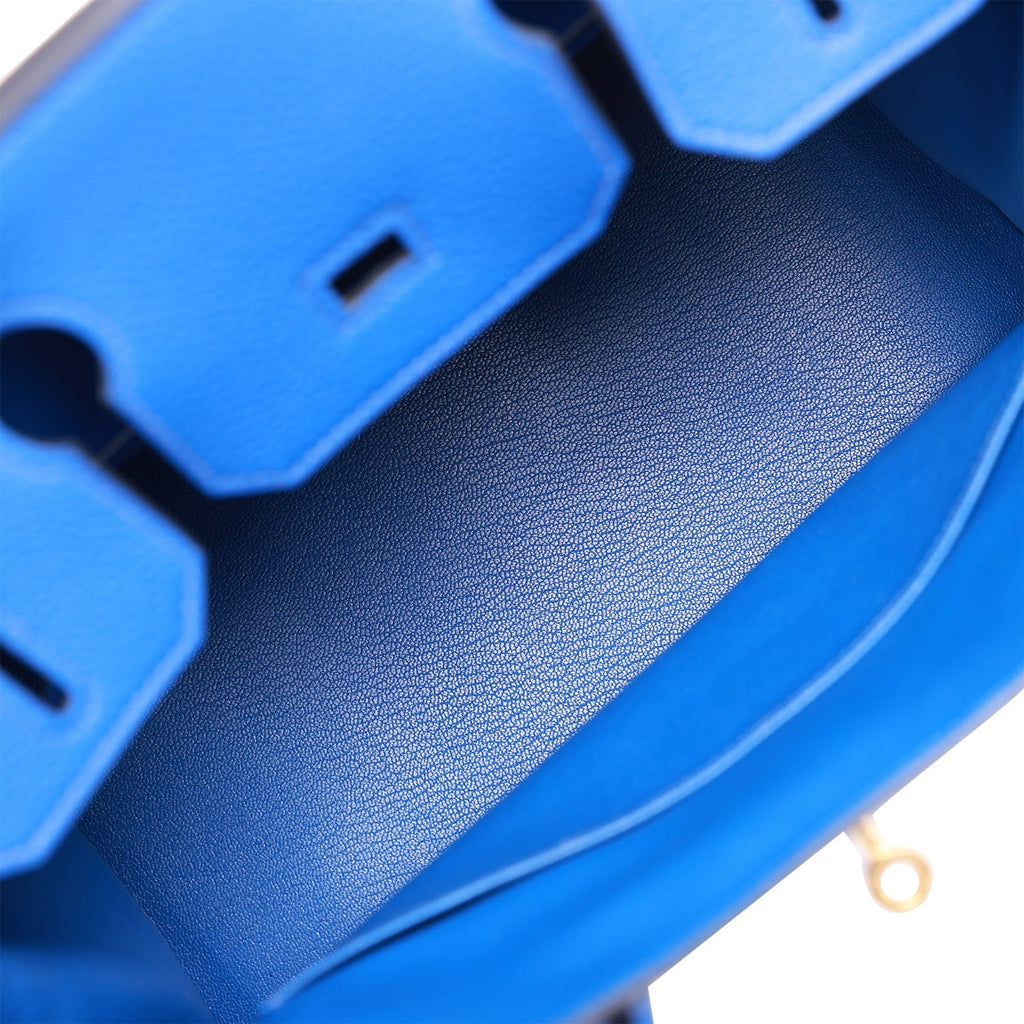 Hermes Birkin 30 Bleu Royal Togo Gold Hardware