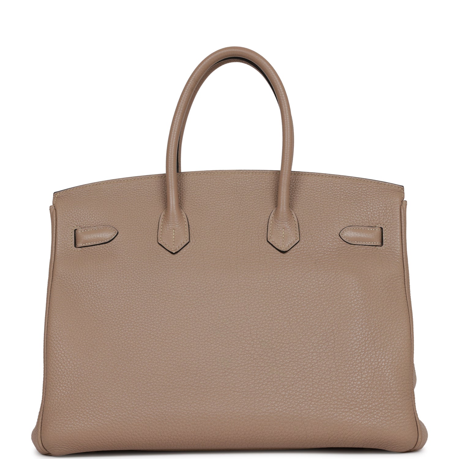 Pre-owned Hermes Birkin 35 Gris Tourterelle Togo Palladium Hardware