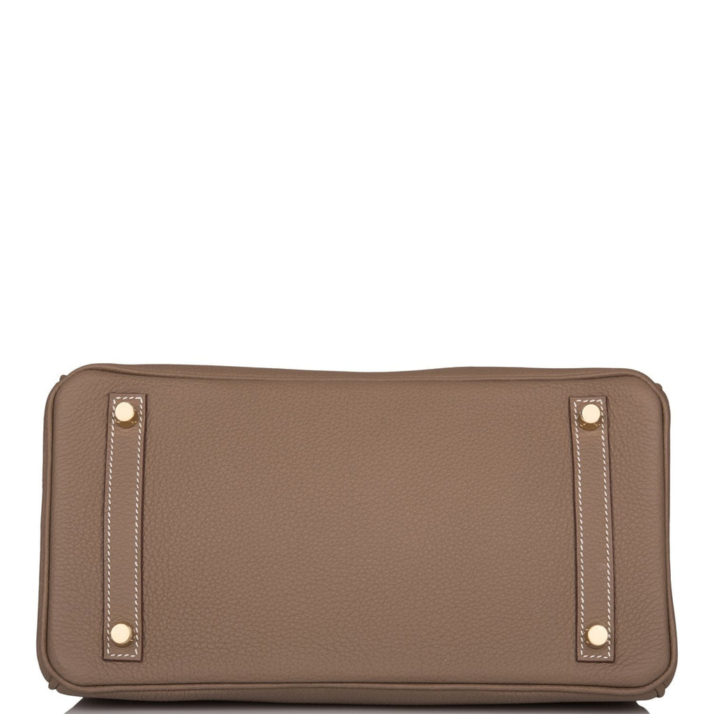 Hermes Etoupe Togo Birkin 30cm Gold Hardware