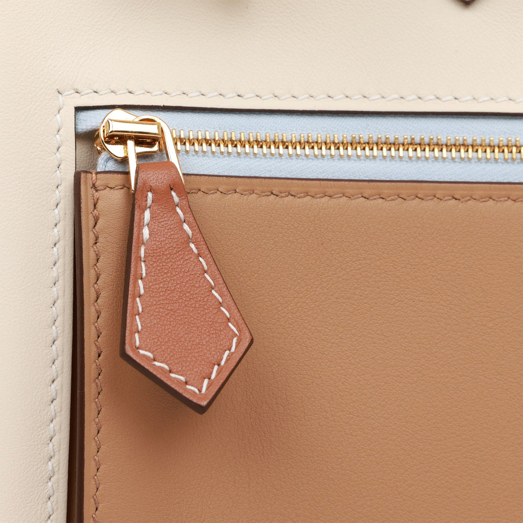 Hermes Colormatic Birkin 30 Nata, Chai and Cuivre Swift Gold Hardware-GE Part 2