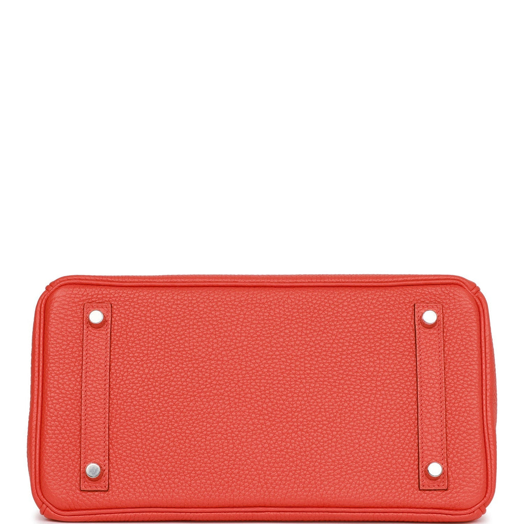 Hermes Birkin 30 Orange Poppy Verso Togo Palladium Hardware