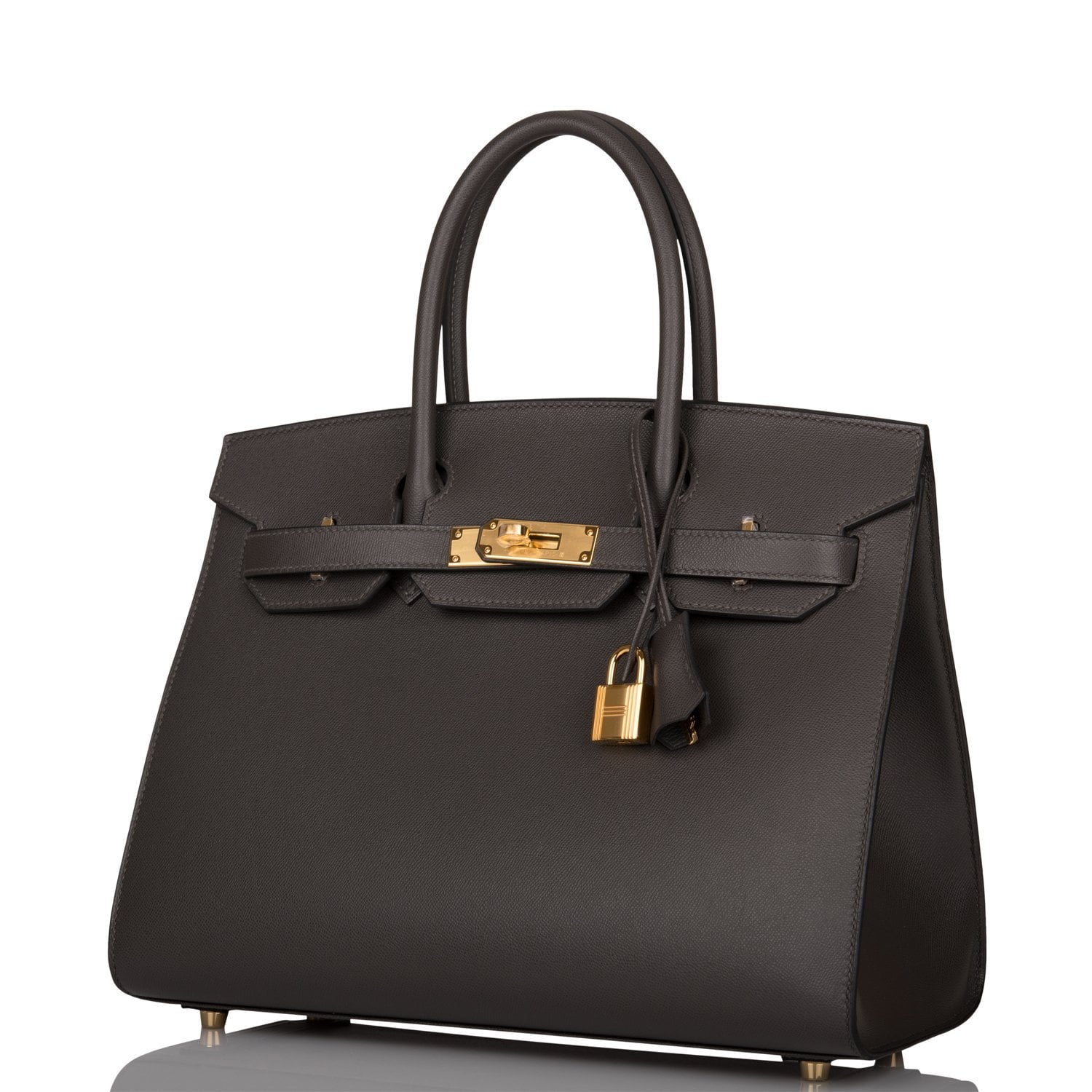 Hermes Birkin Sellier 30 Graphite Veau Madame Gold Hardware
