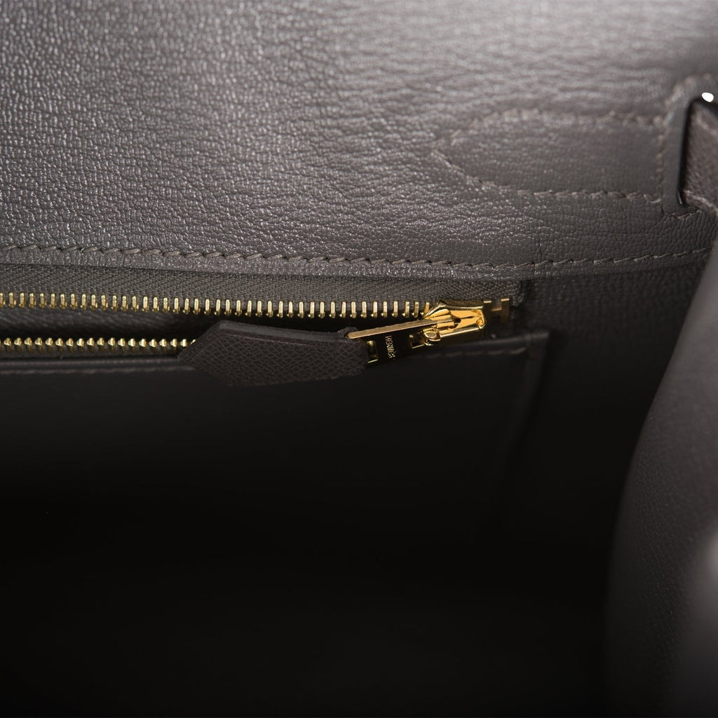 Hermes Birkin Sellier 30 Graphite Veau Madame Gold Hardware