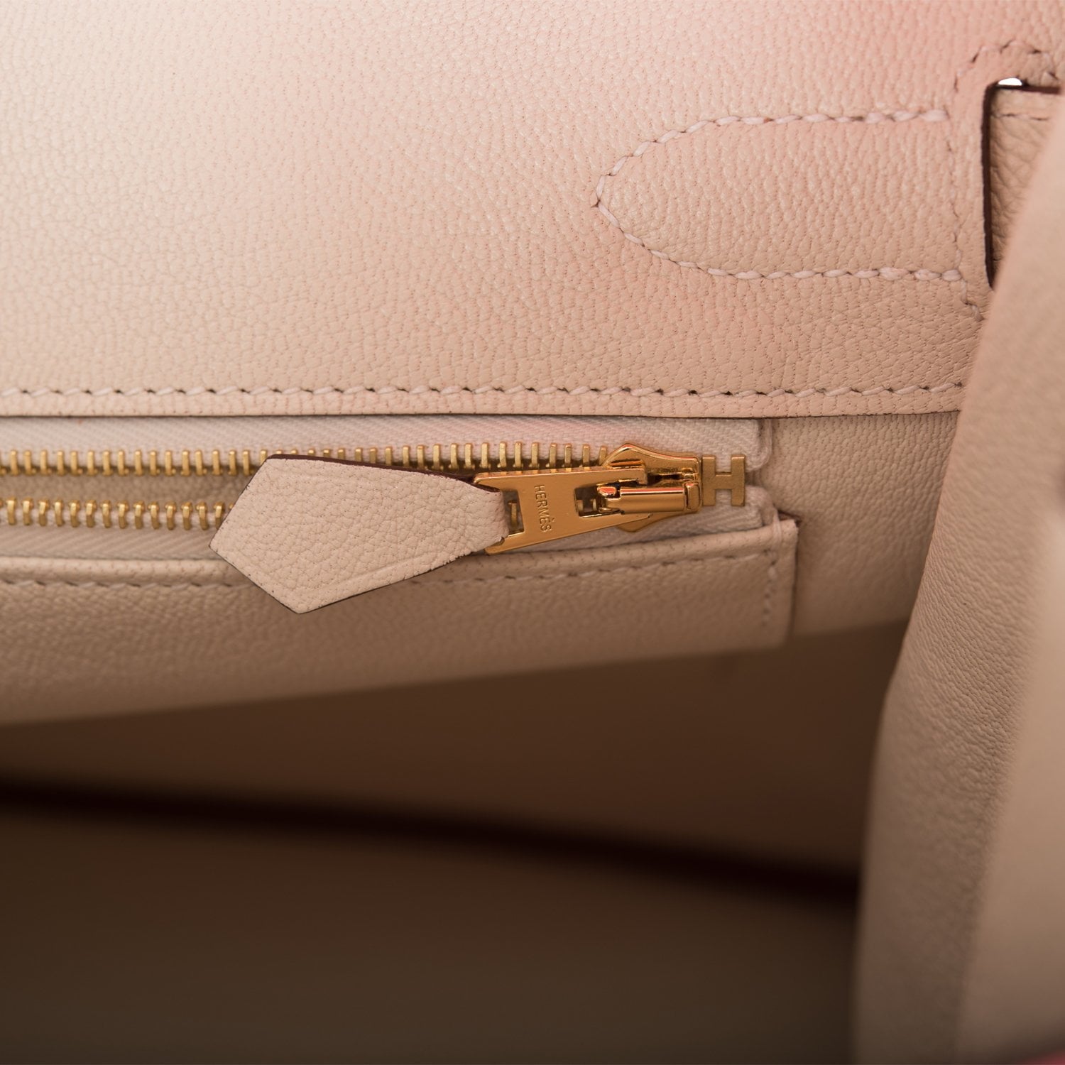Hermes Birkin 30 Craie and Rose Azalee Epsom Brushed Gold Hardware