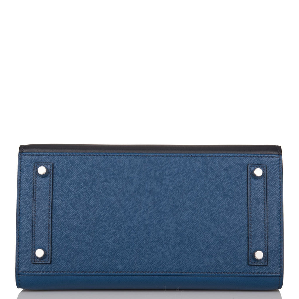 Hermes Night Sac Faubourg Birkin 20 Bleu Marine Matte Alligator Palladium Hardware