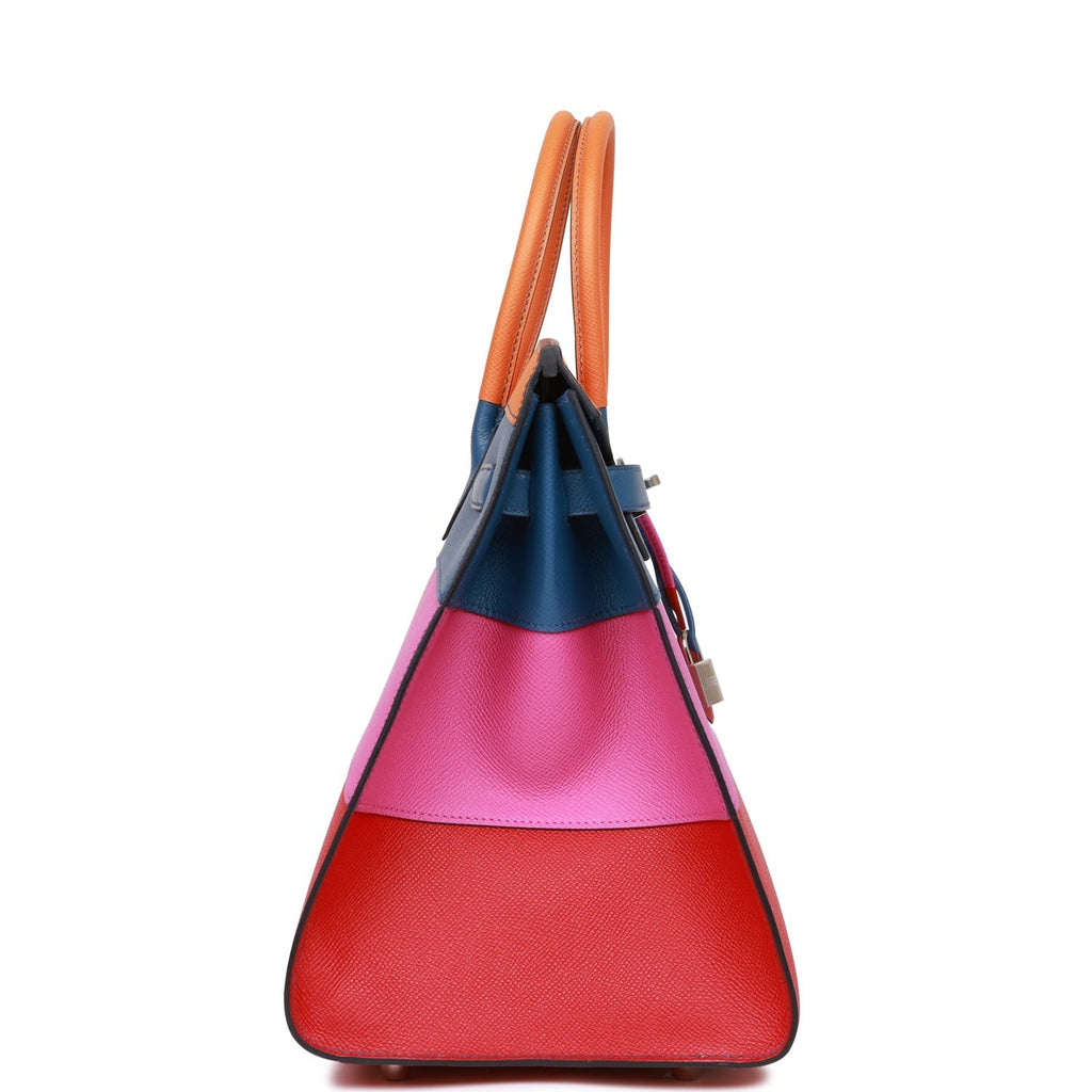 Hermes "Sunset" Birkin Sellier 35 Rainbow Epsom Palladium Hardware Payment 2 HR