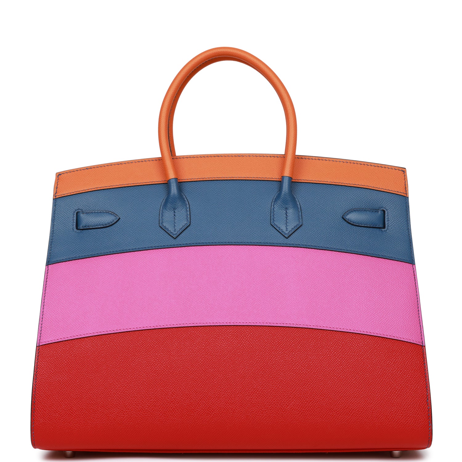 Hermes "Sunset" Birkin Sellier 35 Rainbow Epsom Palladium Hardware Payment 2 HR
