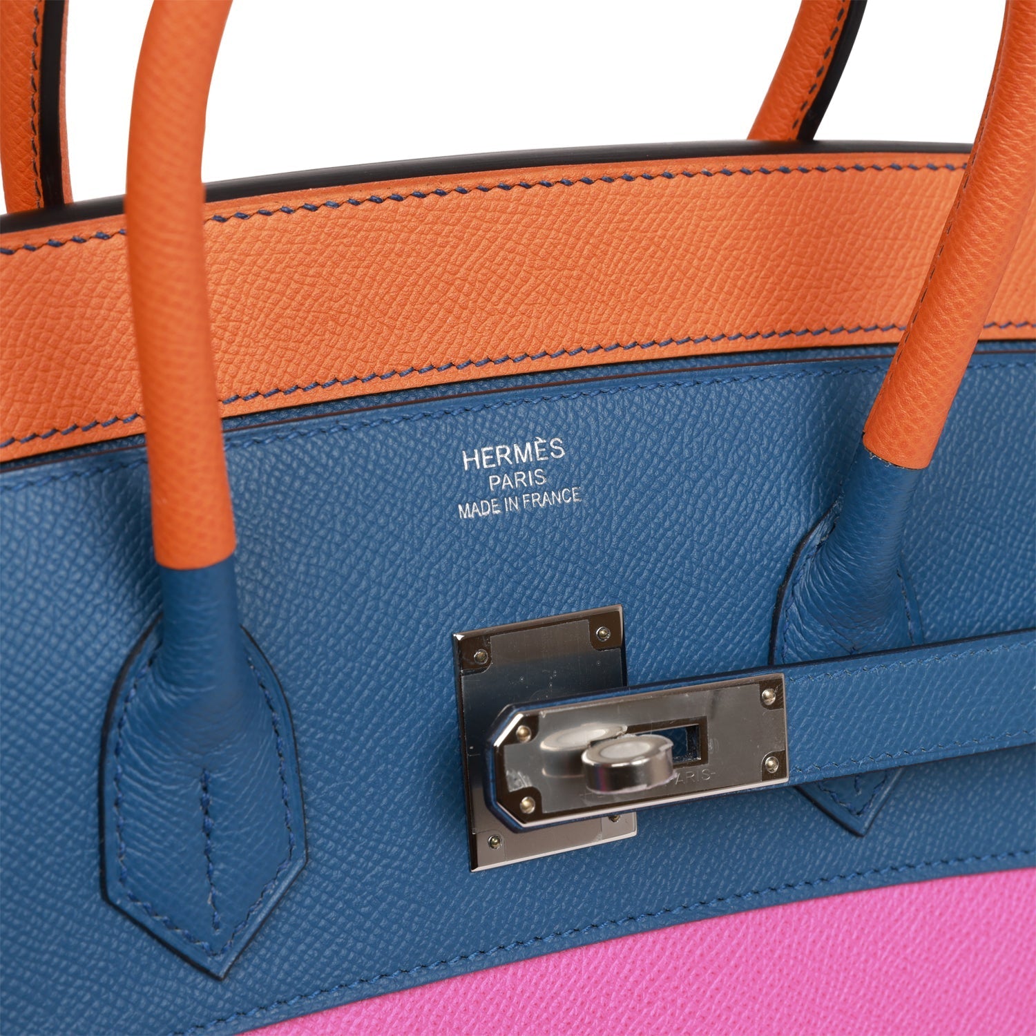 Hermes "Sunset" Birkin Sellier 35 Rainbow Epsom Palladium Hardware - Payment 2 for AT