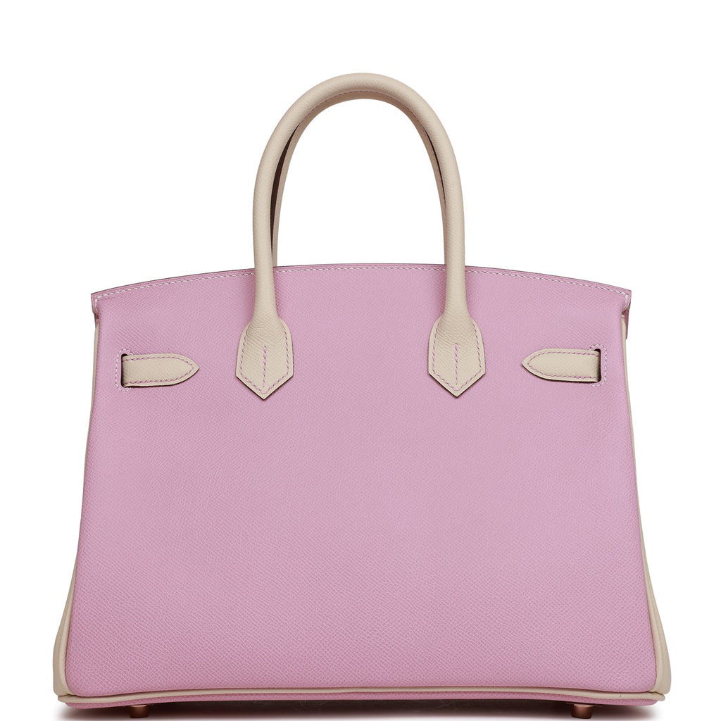 Hermes Birkin 30 Mauve Sylvestre and Craie Epsom Rose Gold Hardware
