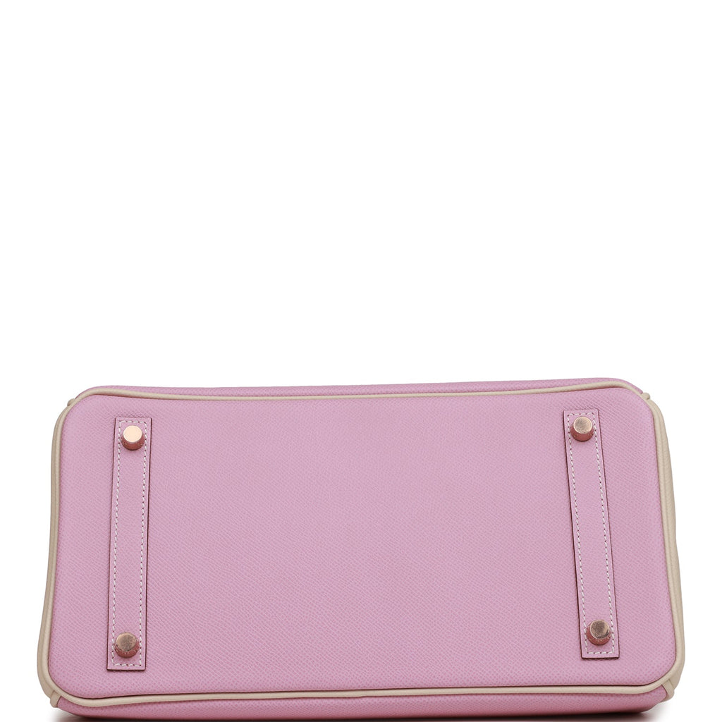 Hermes Birkin 30 Mauve Sylvestre and Craie Epsom Rose Gold Hardware