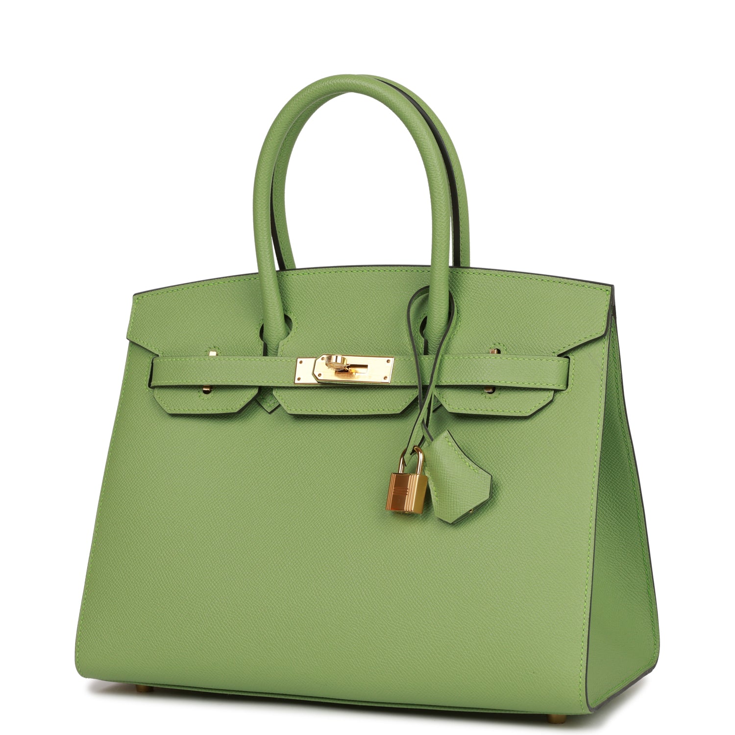 Hermes Birkin Sellier 30 Vert Criquet Epsom Gold Hardware