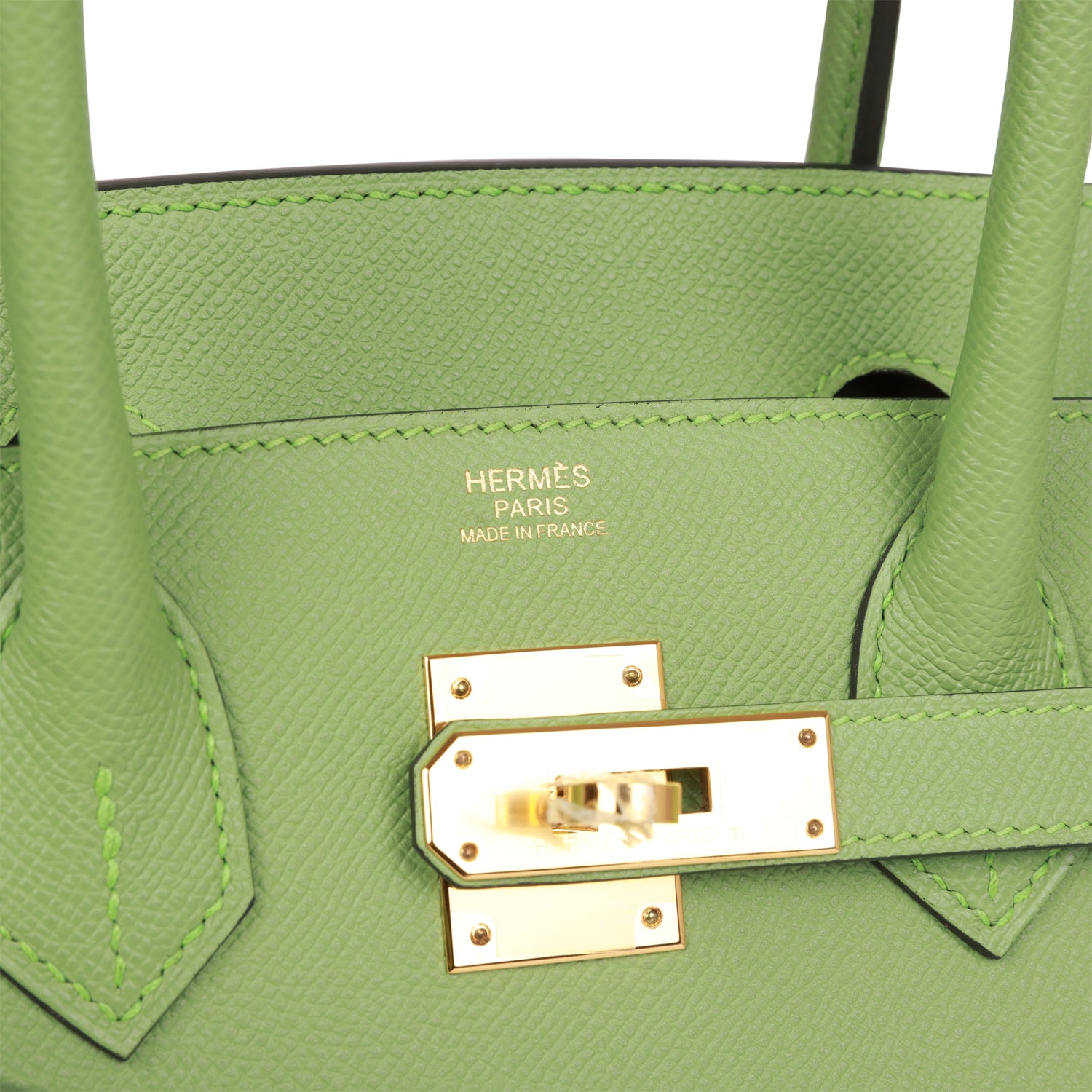 Hermes Birkin Sellier 30 Vert Criquet Epsom Gold Hardware