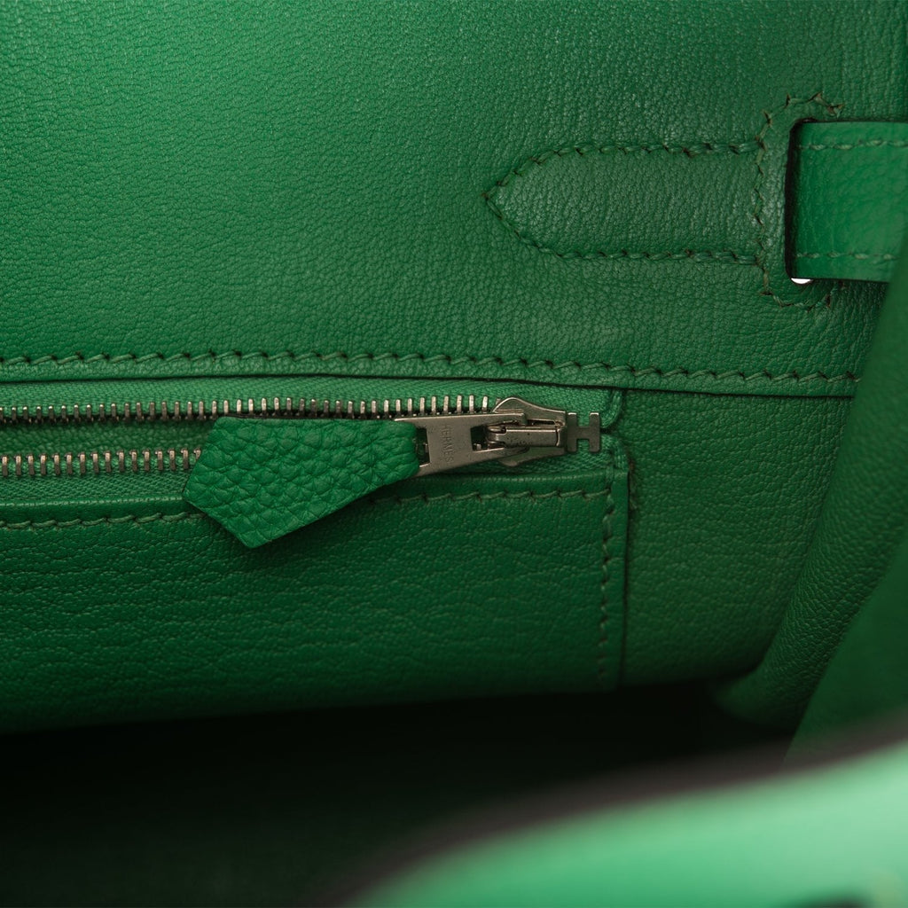 Pre-owned Hermes Birkin 30cm Bambou Togo Palladium Hardware
