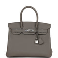 Hermes Birkin 30 Gris Meyer Togo Palladium Hardware