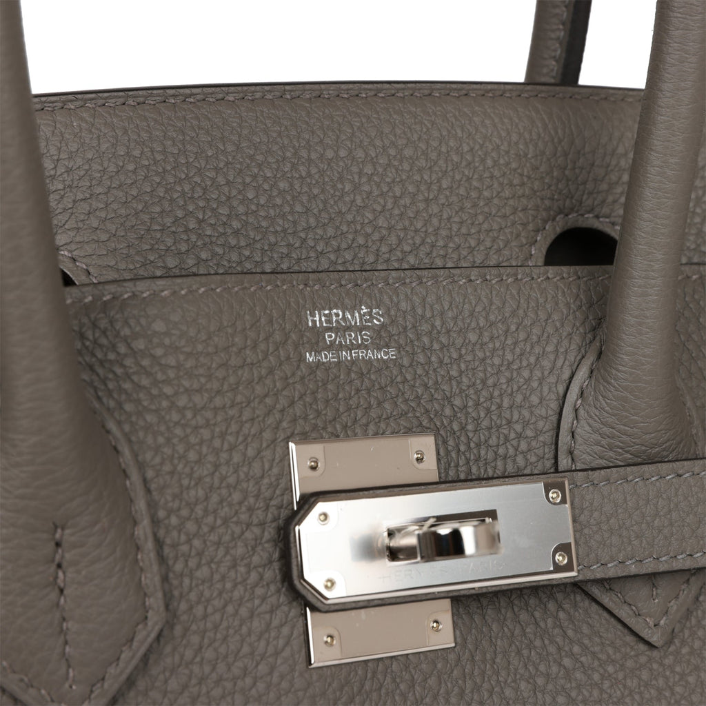 Hermes Birkin 30 Gris Meyer Togo Palladium Hardware