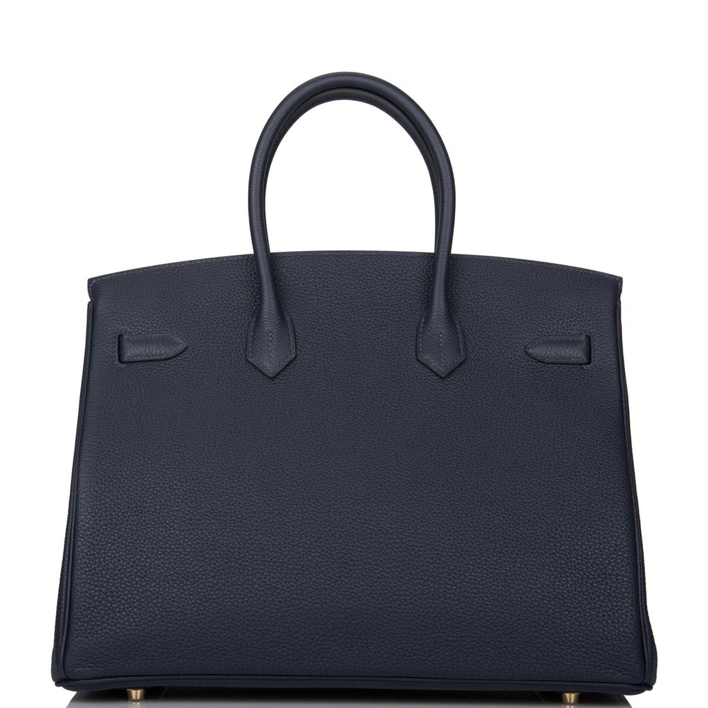 Hermes Bleu Nuit Togo Birkin 35cm Gold Hardware