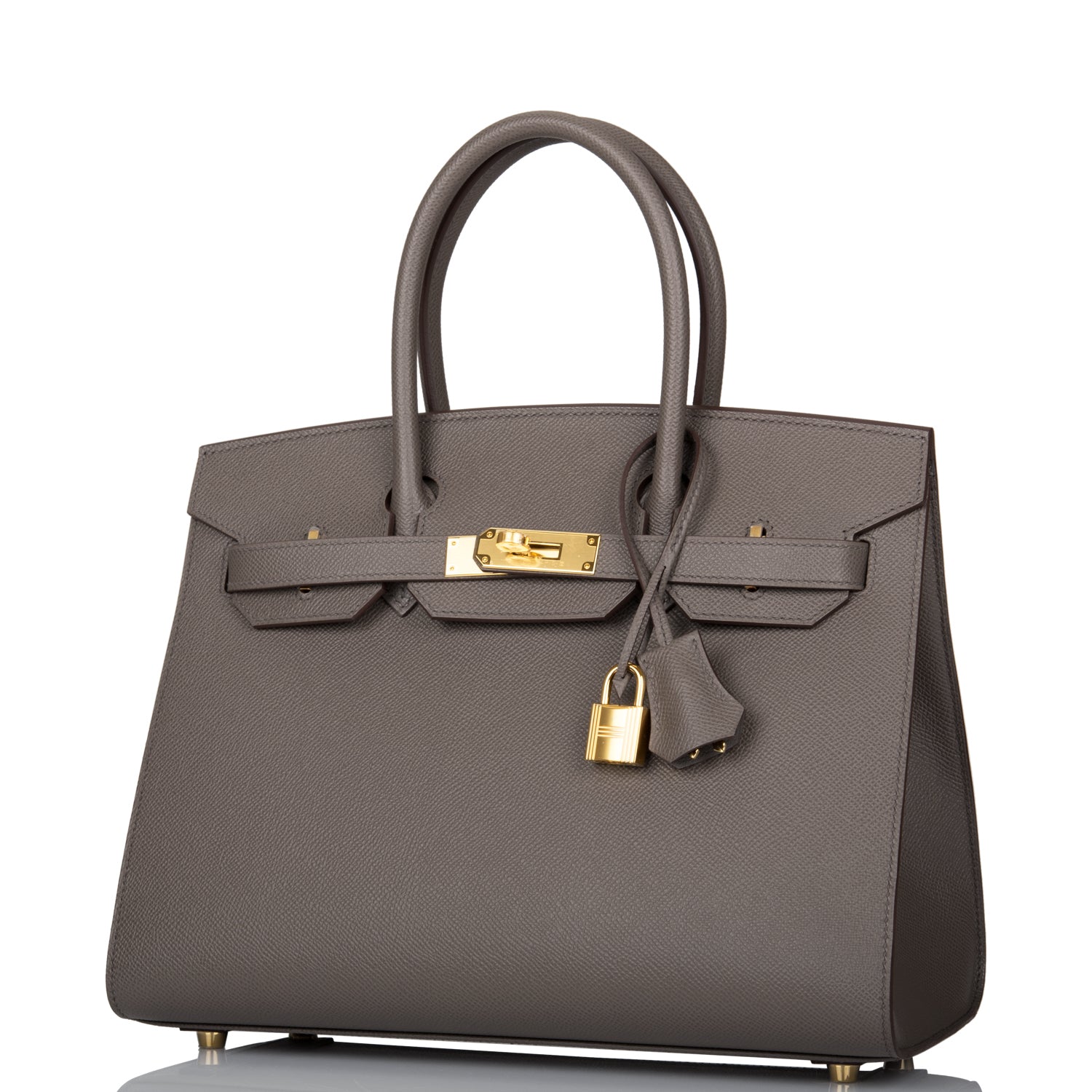 Hermes Birkin Sellier 30 Etain Epsom Gold Hardware