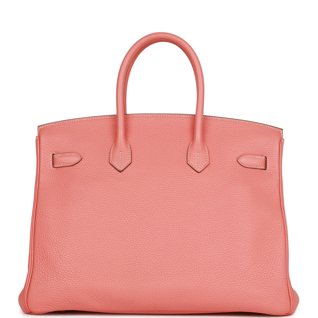 Pre-owned Hermes Birkin 35 Crevette Togo Gold Hardware