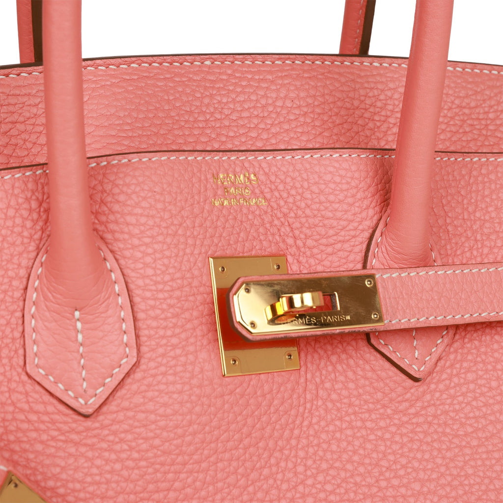 Pre-owned Hermes Birkin 35 Crevette Togo Gold Hardware
