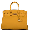 Hermes Birkin 35 Jaune Ambre Togo Gold Hardware