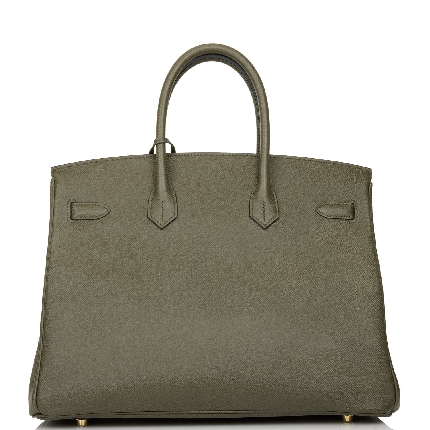 Pre-owned Hermes Birkin 35 Vert de Gris Epsom Gold Hardware