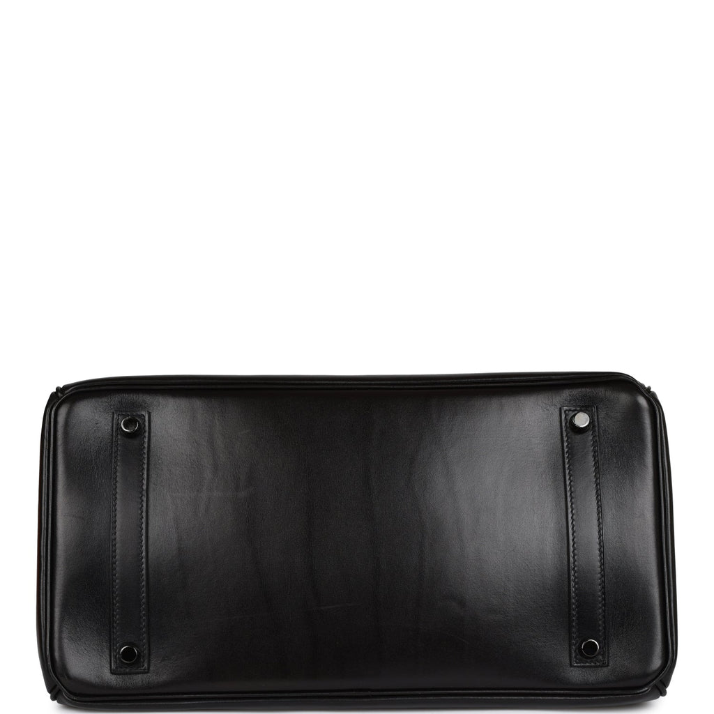 Pre-owned Hermes Birkin 35 SO BLACK Box Black Hardware