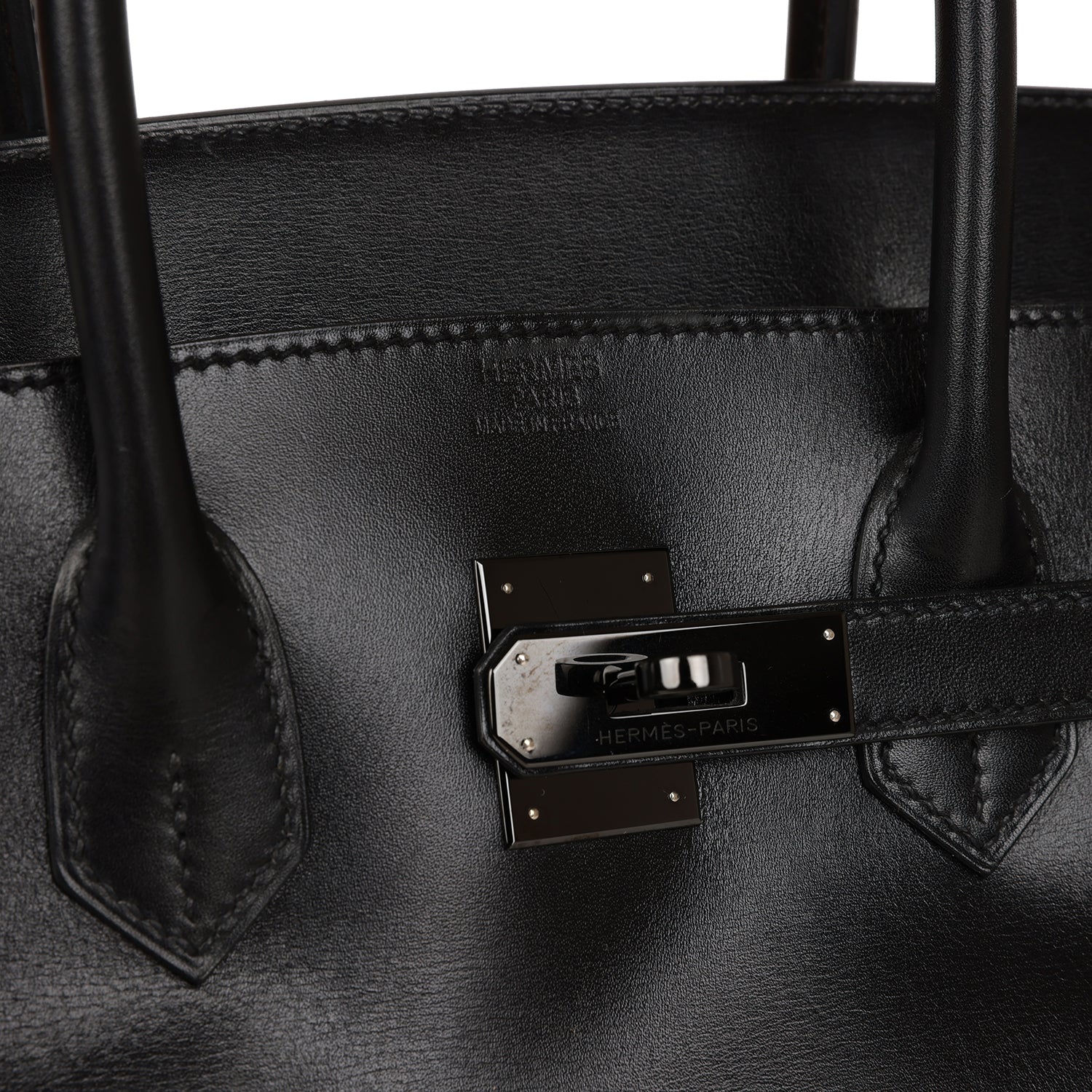 Pre-owned Hermes Birkin 35 SO BLACK Box Black Hardware