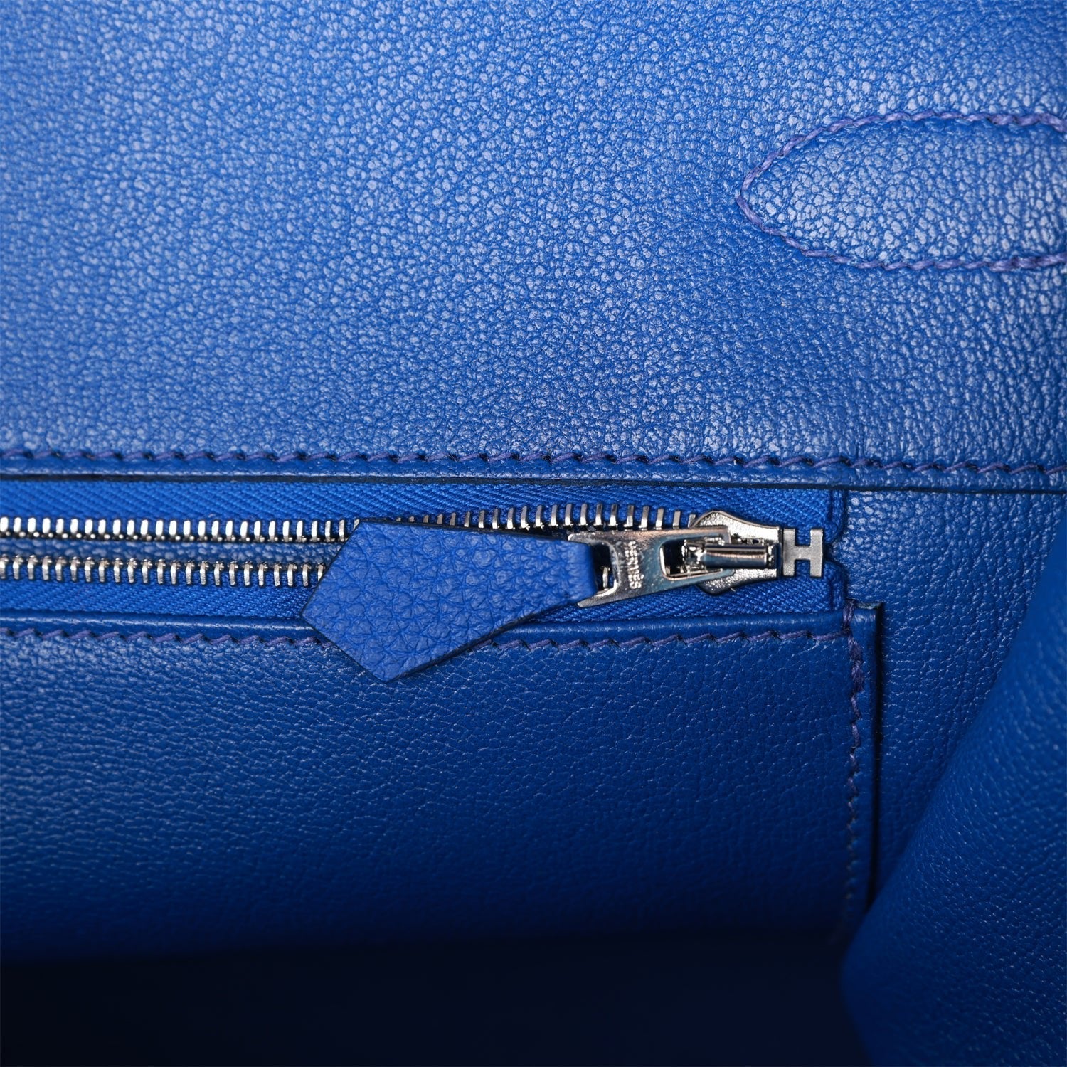Hermes Birkin 35 Bleu Royal Togo Palladium Hardware