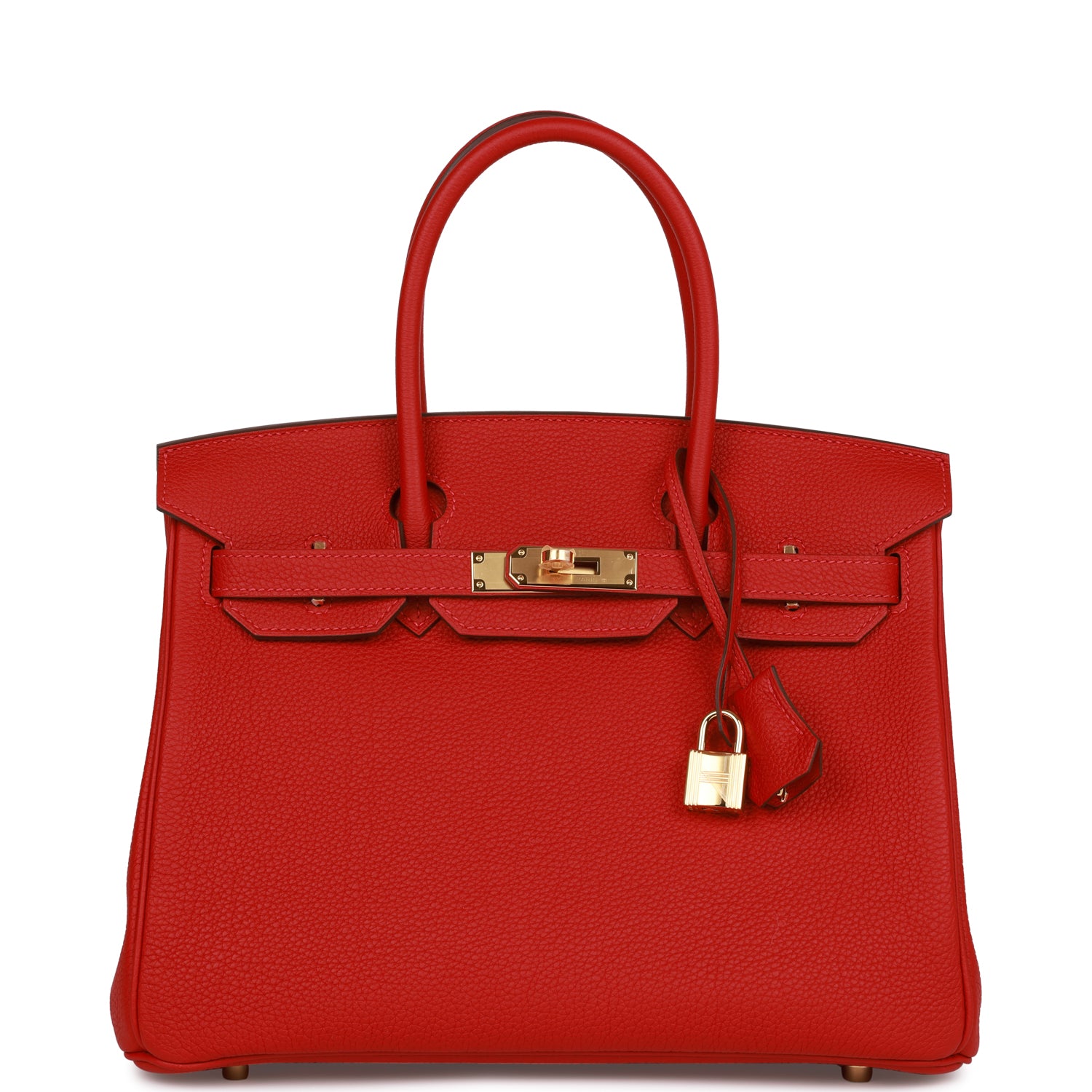 Hermes Birkin 30 Rouge Casaque Togo Gold Hardware